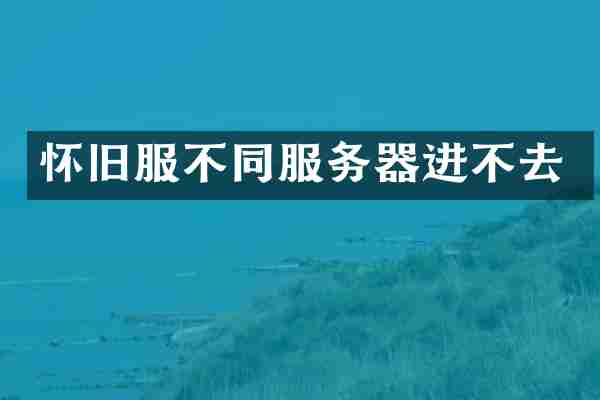 怀旧服不同服务器进不去