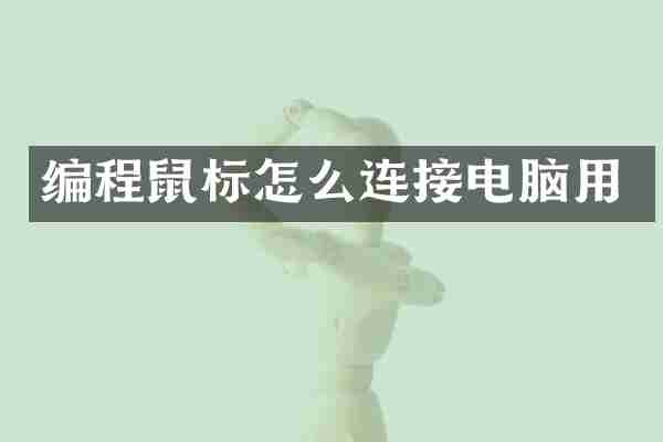 编程鼠标怎么连接电脑用