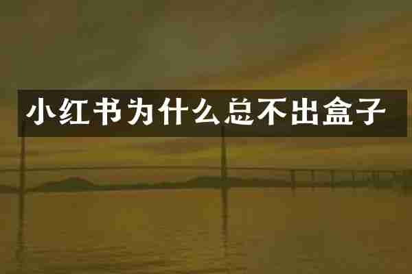 小红书为什么总不出盒子