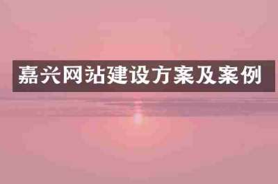 嘉兴网站建设方案及案例