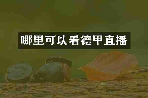 哪里可以看德甲直播