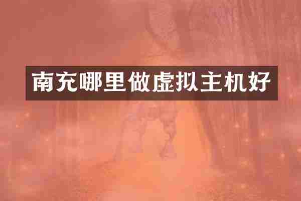 南充哪里做虚拟主机好