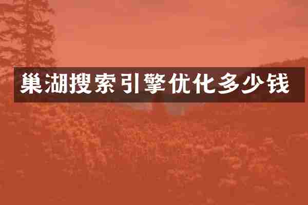 巢湖搜索引擎优化多少钱