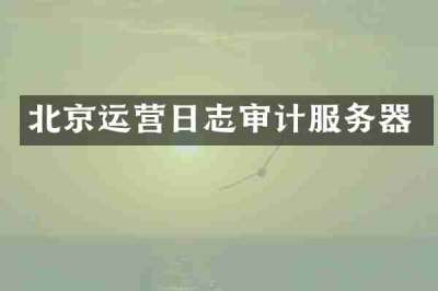 北京运营日志审计服务器