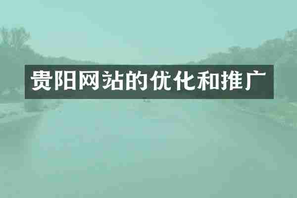 贵阳网站的优化和推广