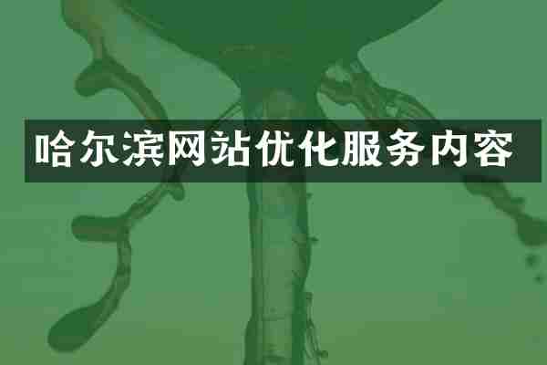 哈尔滨网站优化服务内容