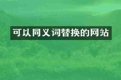 可以同义词替换的网站