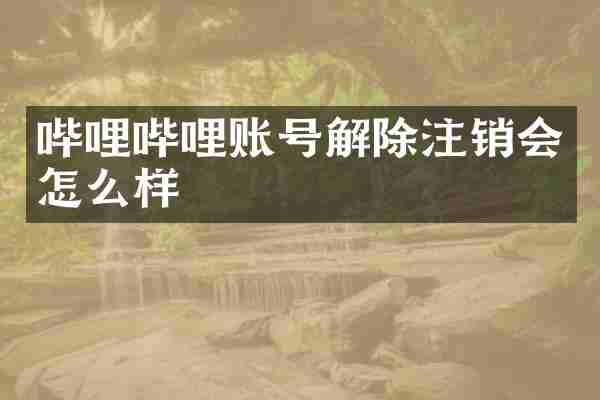 哔哩哔哩账号解除注销会怎么样
