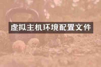 虚拟主机环境配置文件