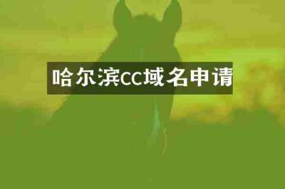哈尔滨cc域名申请