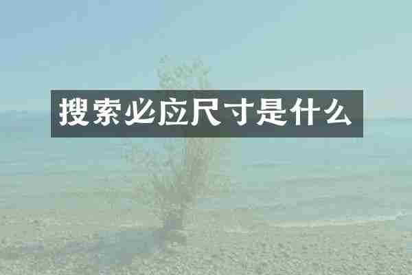 搜索必应尺寸是什么