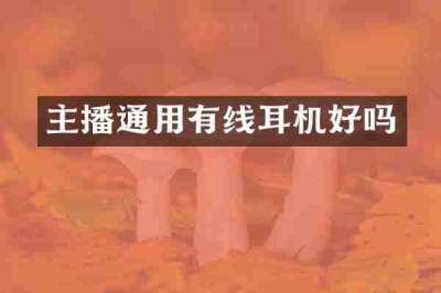 主播通用有线耳机好吗