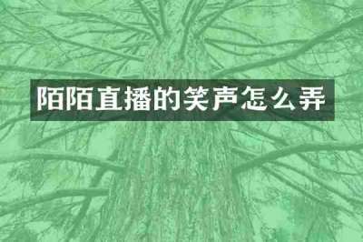 陌陌直播的笑声怎么弄
