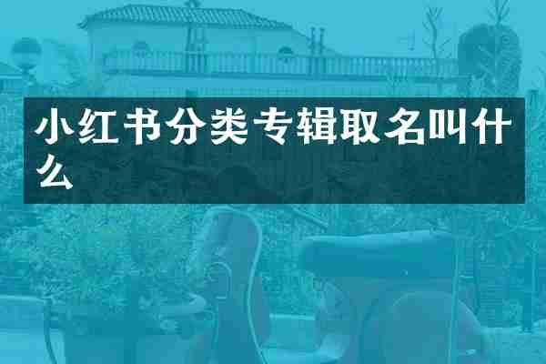 小红书分类专辑取名叫什么