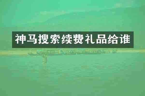 神马搜索续费礼品给谁