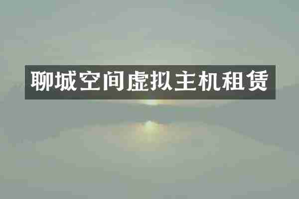 聊城空间虚拟主机租赁
