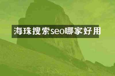 海珠搜索seo哪家好用