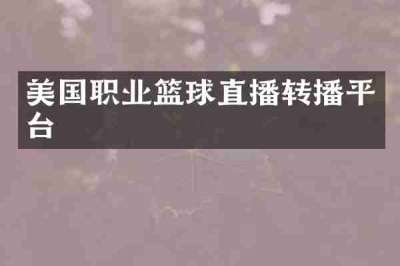 美国职业篮球直播转播平台
