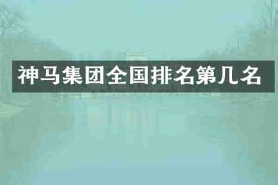 神马集团全国排名第几名