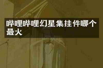 哔哩哔哩幻星集挂件哪个最火