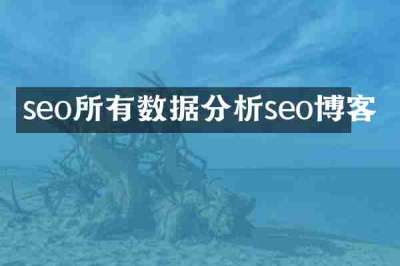 seo所有数据分析seo博客