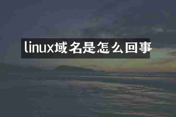 linux域名是怎么回事