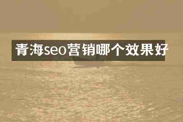 青海seo营销哪个效果好