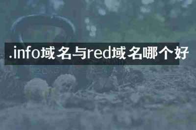 .info域名与red域名哪个好