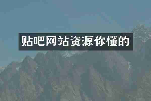 贴吧网站资源你懂的
