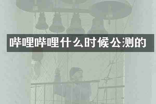 哔哩哔哩什么时候公测的