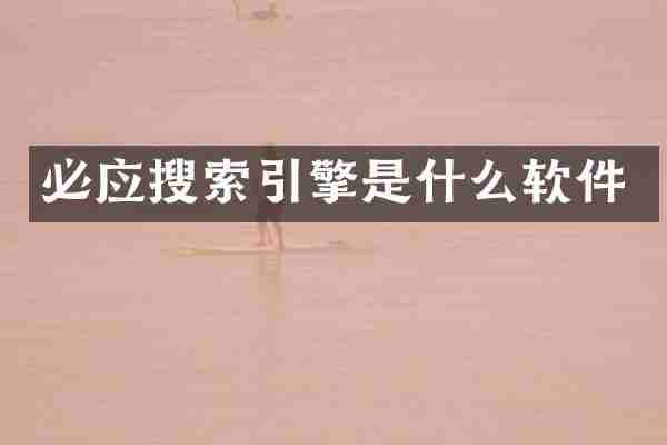 必应搜索引擎是什么软件