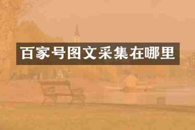 百家号图文采集在哪里