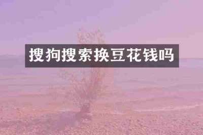 搜狗搜索换豆花钱吗