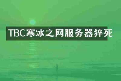 TBC寒冰之网服务器猝死