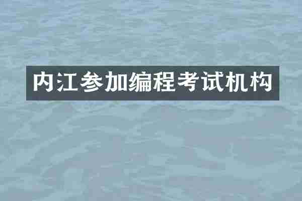 内江参加编程考试机构