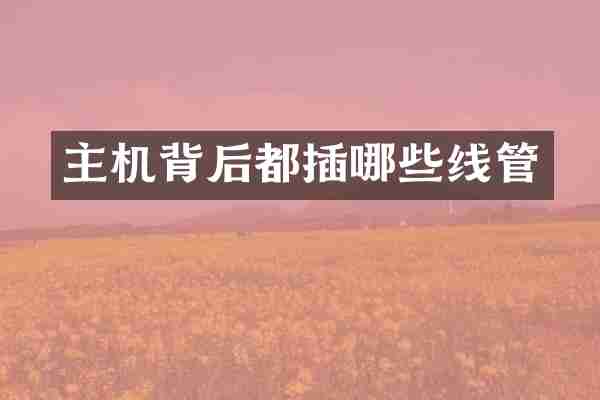 主机背后都插哪些线管
