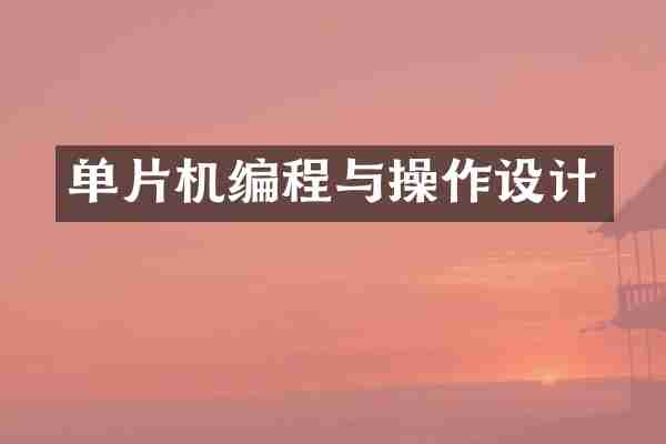 单片机编程与操作设计