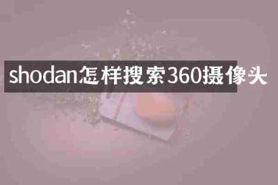 shodan怎样搜索360摄像头