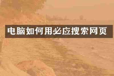 电脑如何用必应搜索网页