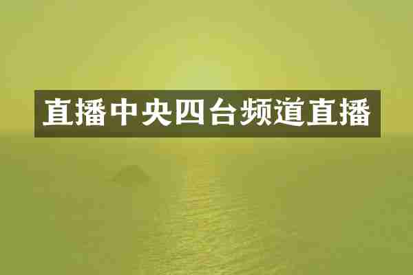 直播中央四台频道直播