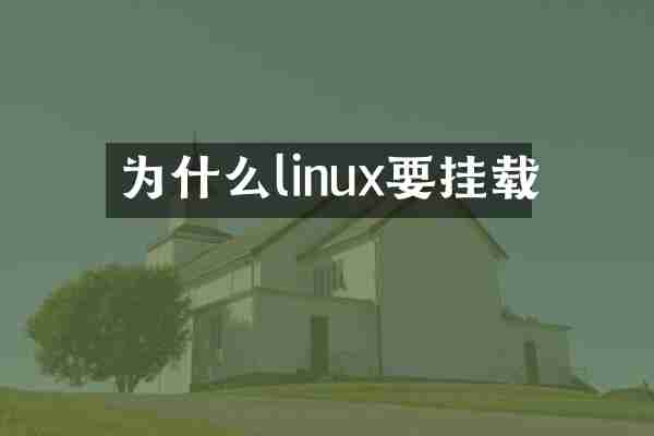 为什么linux要挂载