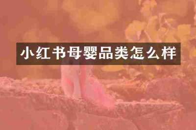 小红书母婴品类怎么样
