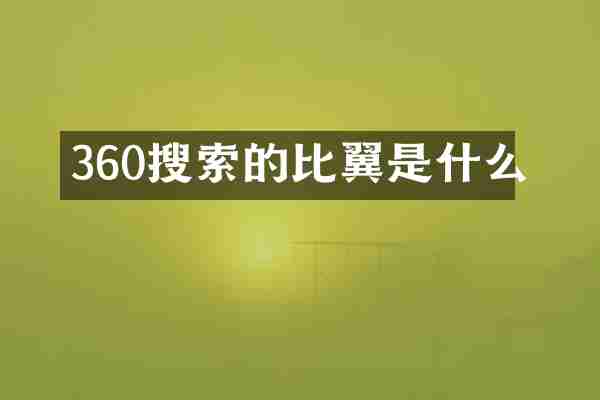 360搜索的比翼是什么