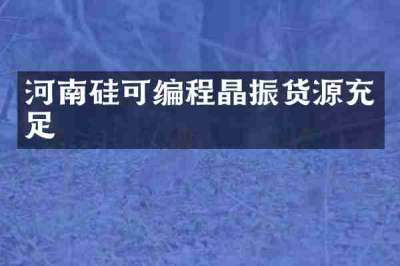 河南硅可编程晶振货源充足