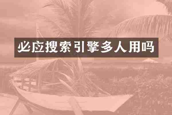 必应搜索引擎多人用吗