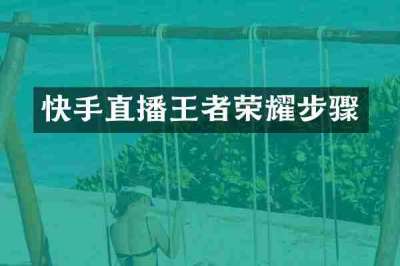快手直播王者荣耀步骤