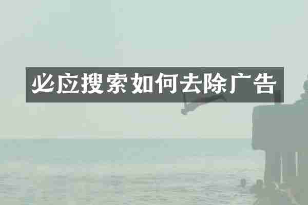 必应搜索如何去除广告