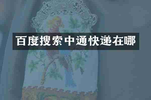 百度搜索中通快递在哪
