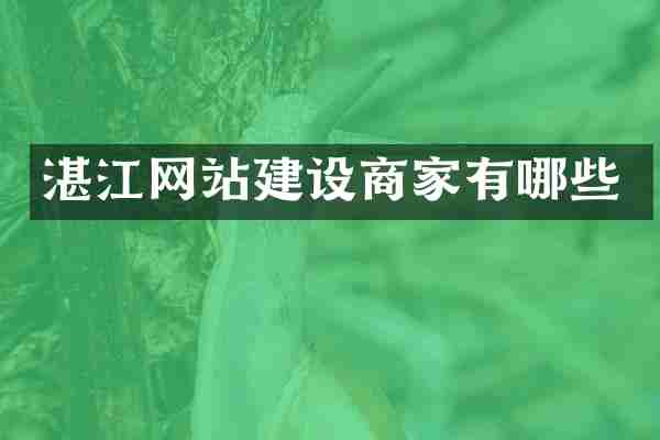湛江网站建设商家有哪些