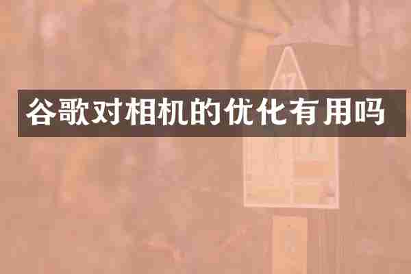 谷歌对相机的优化有用吗